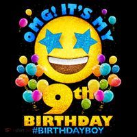 Funny OMG It's My 9th Birthday #BirthdayBoy Emoji Coffee Mug thumb 5