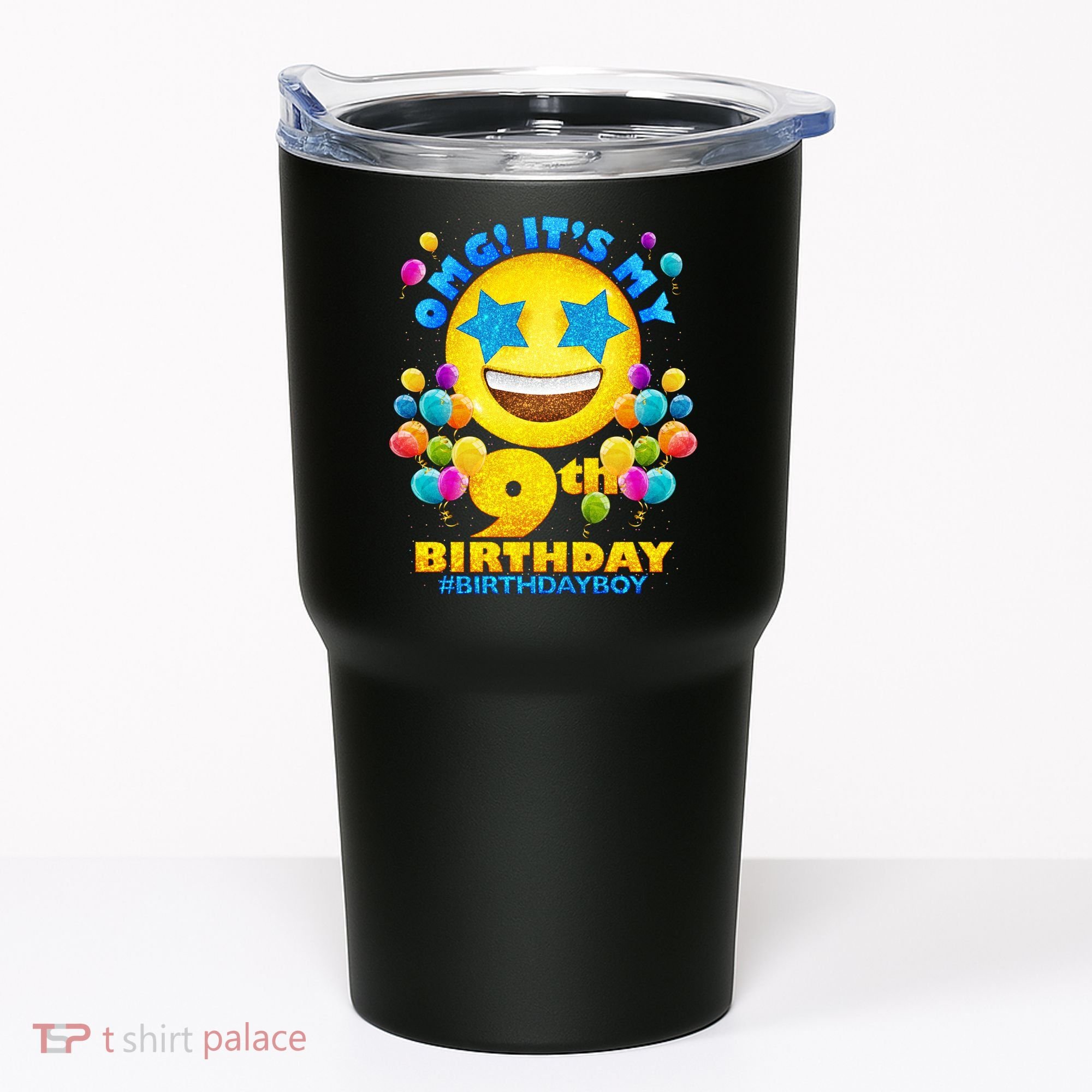 Funny OMG It's My 9th Birthday #BirthdayBoy Emoji Tumbler