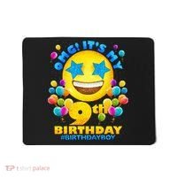 Funny OMG It's My 9th Birthday #BirthdayBoy Emoji Mousepad thumb 0