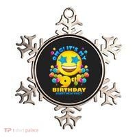 Funny OMG It's My 9th Birthday #BirthdayBoy Emoji Ornament thumb 0