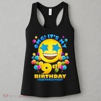 Funny OMG It's My 9th Birthday #BirthdayBoy Emoji Women's Tank Top thumb 3