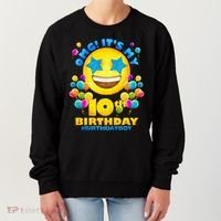Funny OMG It's My 10th Birthday #BirthdayBoy Emoji Women's Sweatshirt thumb 0