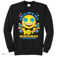 Funny OMG It's My 10th Birthday #BirthdayBoy Emoji Sweatshirt thumb 0