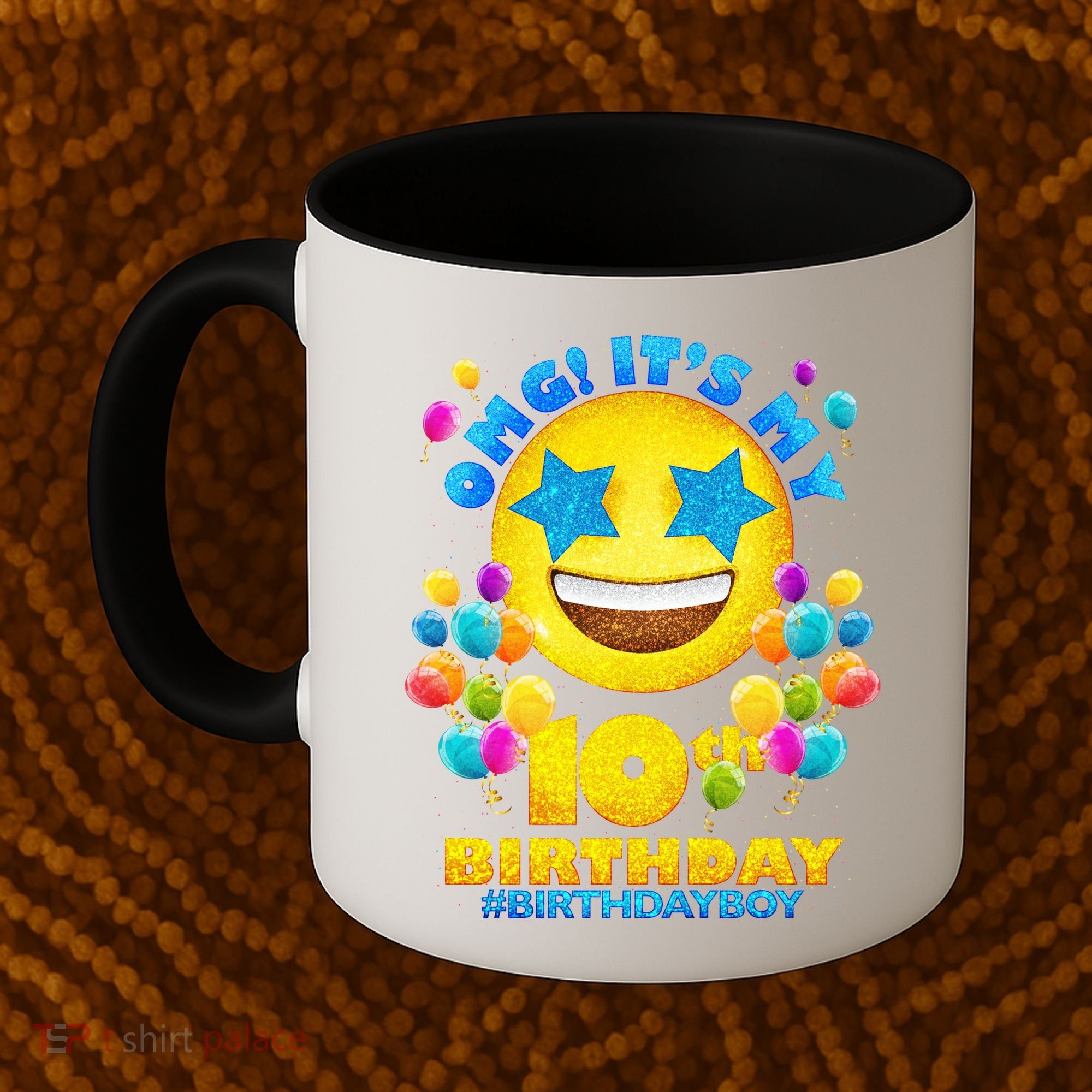 Funny OMG It's My 10th Birthday #BirthdayBoy Emoji Coffee Mug