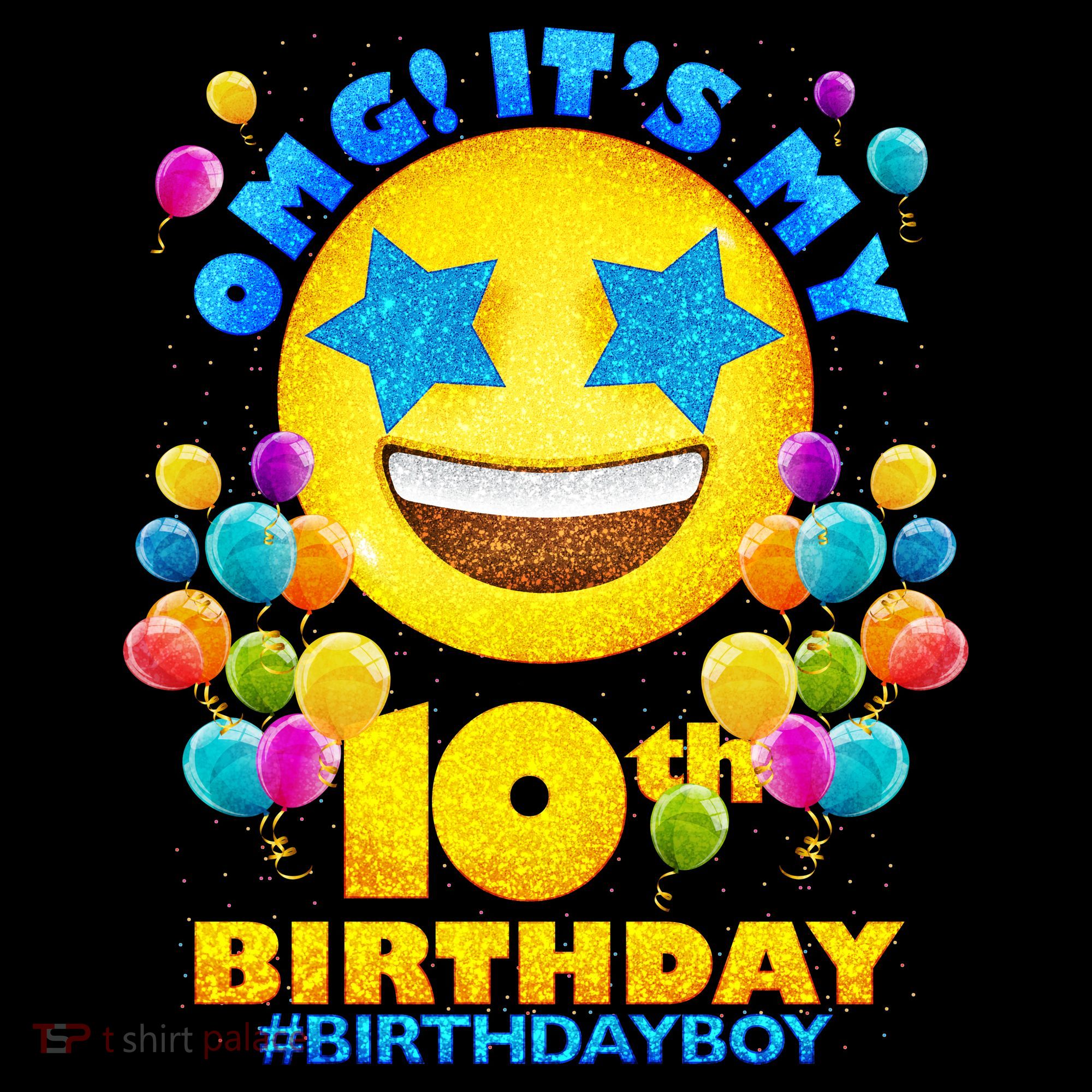 Funny OMG It's My 10th Birthday #BirthdayBoy Emoji Coffee Mug