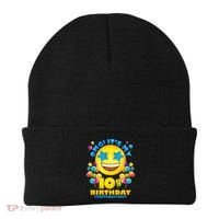 Funny OMG It's My 10th Birthday #BirthdayBoy Emoji Beanie thumb 0