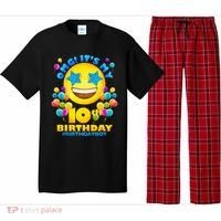 Funny OMG It's My 10th Birthday #BirthdayBoy Emoji Pajama Set thumb 0