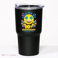 Funny OMG It's My 10th Birthday #BirthdayBoy Emoji Tumbler thumb 0