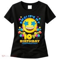 Funny OMG It's My 10th Birthday #BirthdayBoy Emoji Women's T-Shirt thumb 0