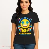 Funny OMG It's My 10th Birthday #BirthdayBoy Emoji Women's T-Shirt thumb 4
