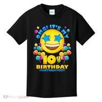 Funny OMG It's My 10th Birthday #BirthdayBoy Emoji Kids T-Shirt thumb 0