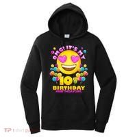 Funny OMG It's My 10th Birthday #BirthdayGirl Emoji Women's Hoodie thumb 0