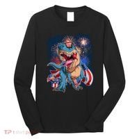 Fourth Of July USA American Flag Trex Long Sleeve Shirt thumb 0