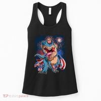 Fourth Of July USA American Flag Trex Women's Tank Top thumb 0