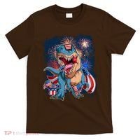 Fourth Of July USA American Flag Trex T-Shirt thumb 0
