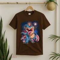 Fourth Of July USA American Flag Trex T-Shirt thumb 2