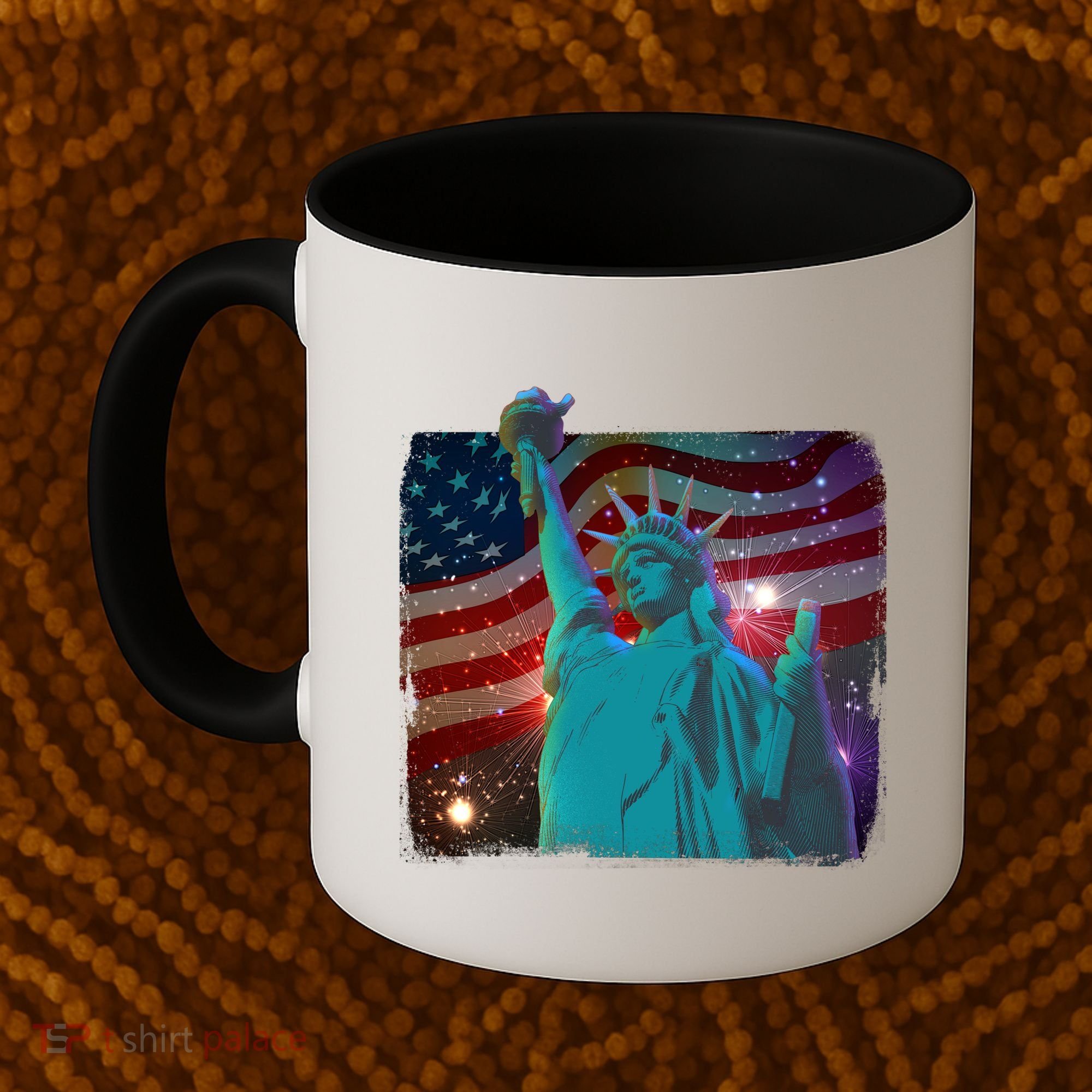 Fourth Of July Fireworks Statue Of Liberty Coffee Mug