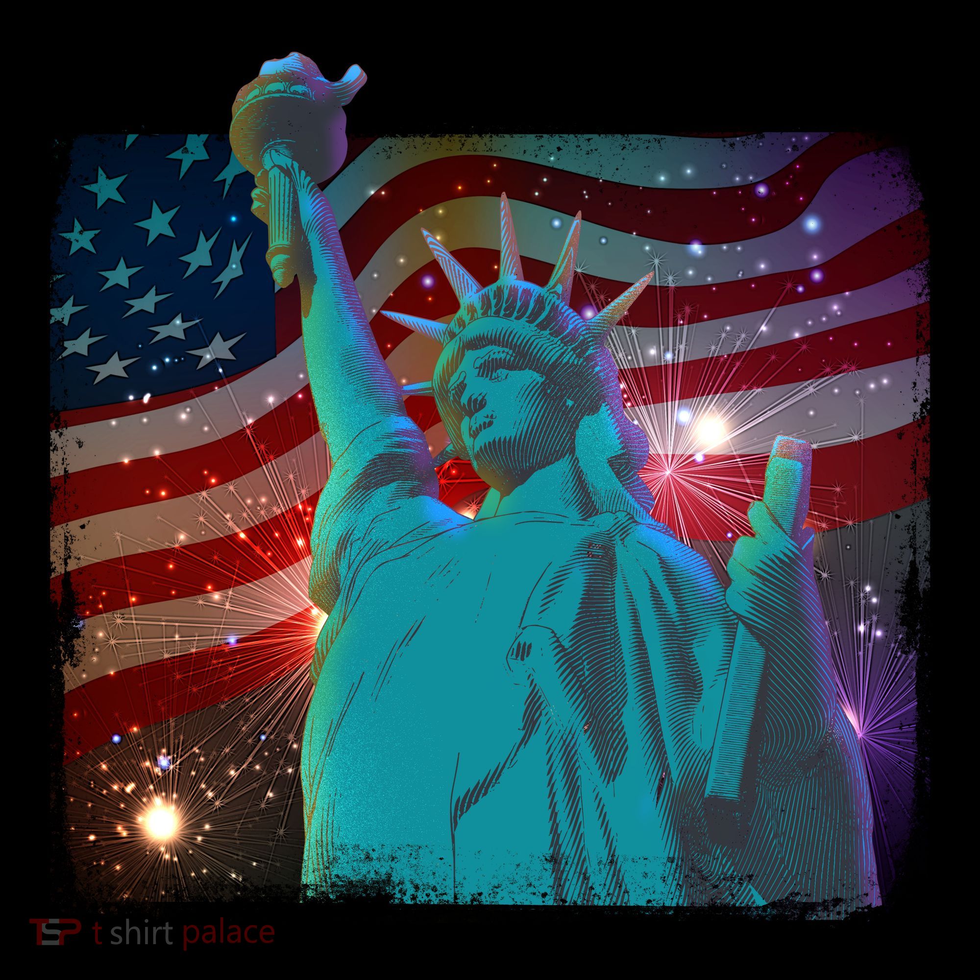 Fourth Of July Fireworks Statue Of Liberty Coffee Mug