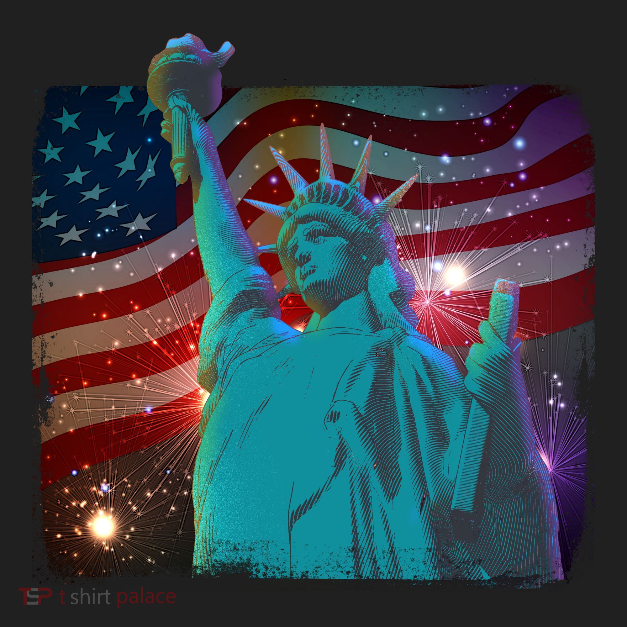 Fourth Of July Fireworks Statue Of Liberty Beanie