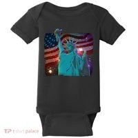 Fourth Of July Fireworks Statue Of Liberty Baby Bodysuit thumb 0