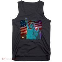 Fourth Of July Fireworks Statue Of Liberty Tank Top thumb 0
