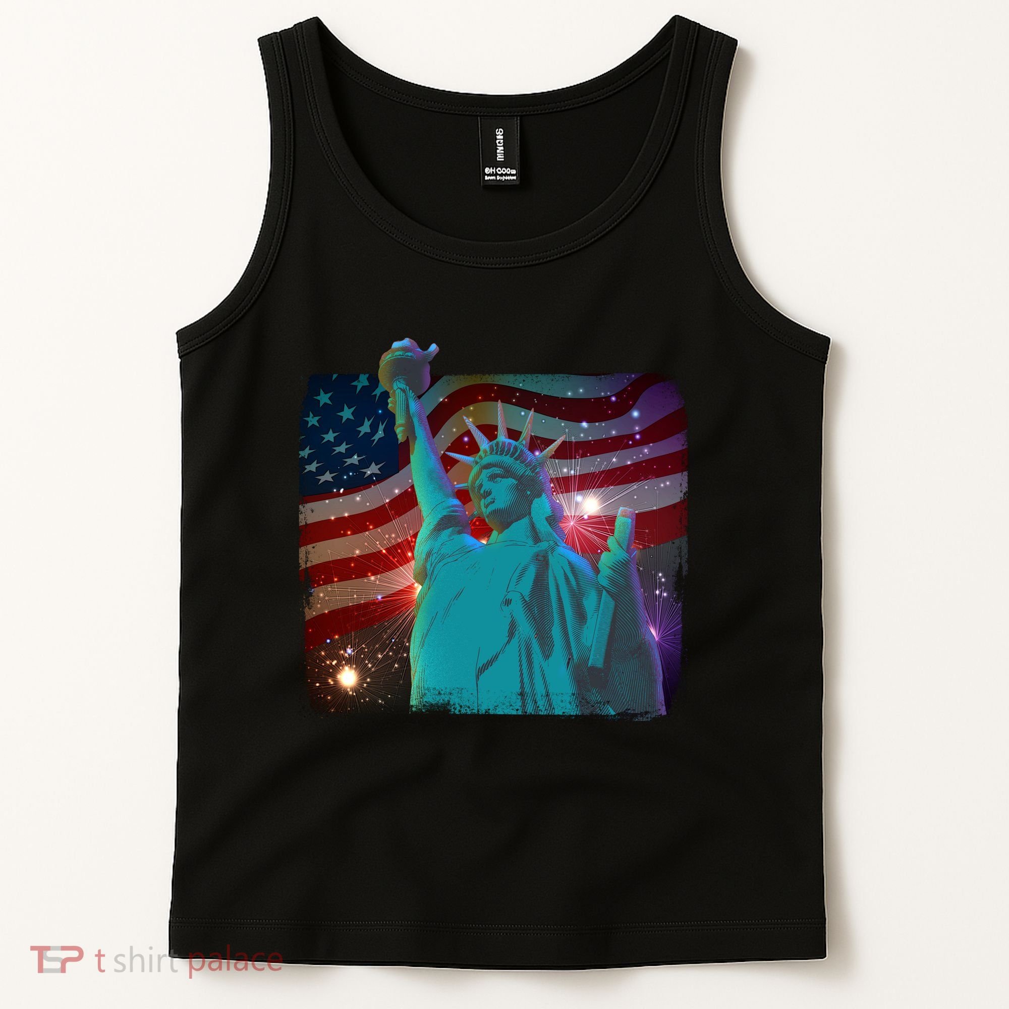 Fourth Of July Fireworks Statue Of Liberty Tank Top