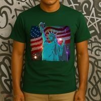Fourth Of July Fireworks Statue Of Liberty T-Shirt thumb 3
