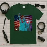 Fourth Of July Fireworks Statue Of Liberty T-Shirt thumb 5