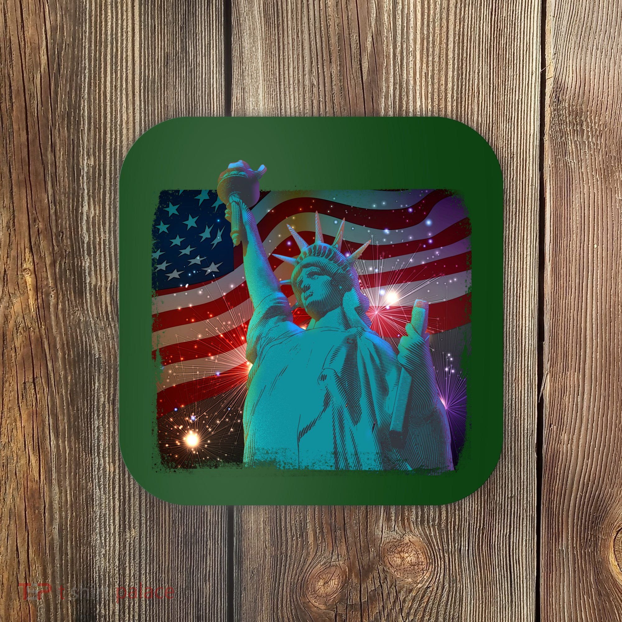 Fourth Of July Fireworks Statue Of Liberty Coaster