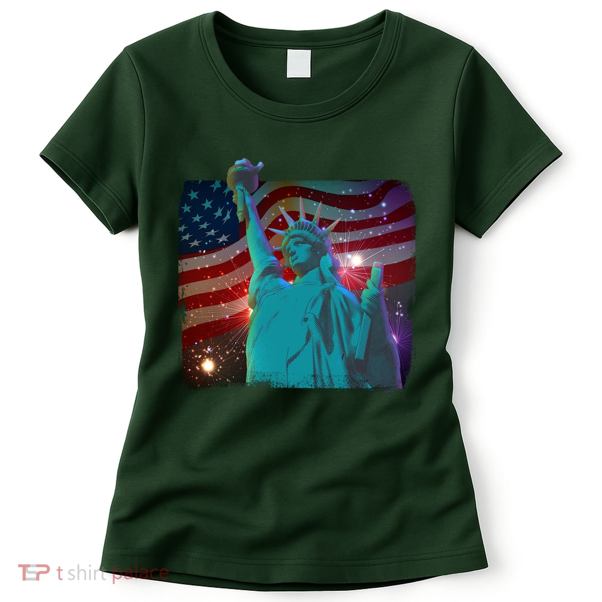Fourth Of July Fireworks Statue Of Liberty Women's T-Shirt