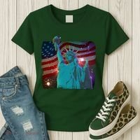 Fourth Of July Fireworks Statue Of Liberty Women's T-Shirt thumb 3
