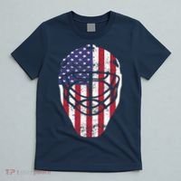Fourth of July 4th Hockey Goalie Mask American Flag USA T-Shirt thumb 5