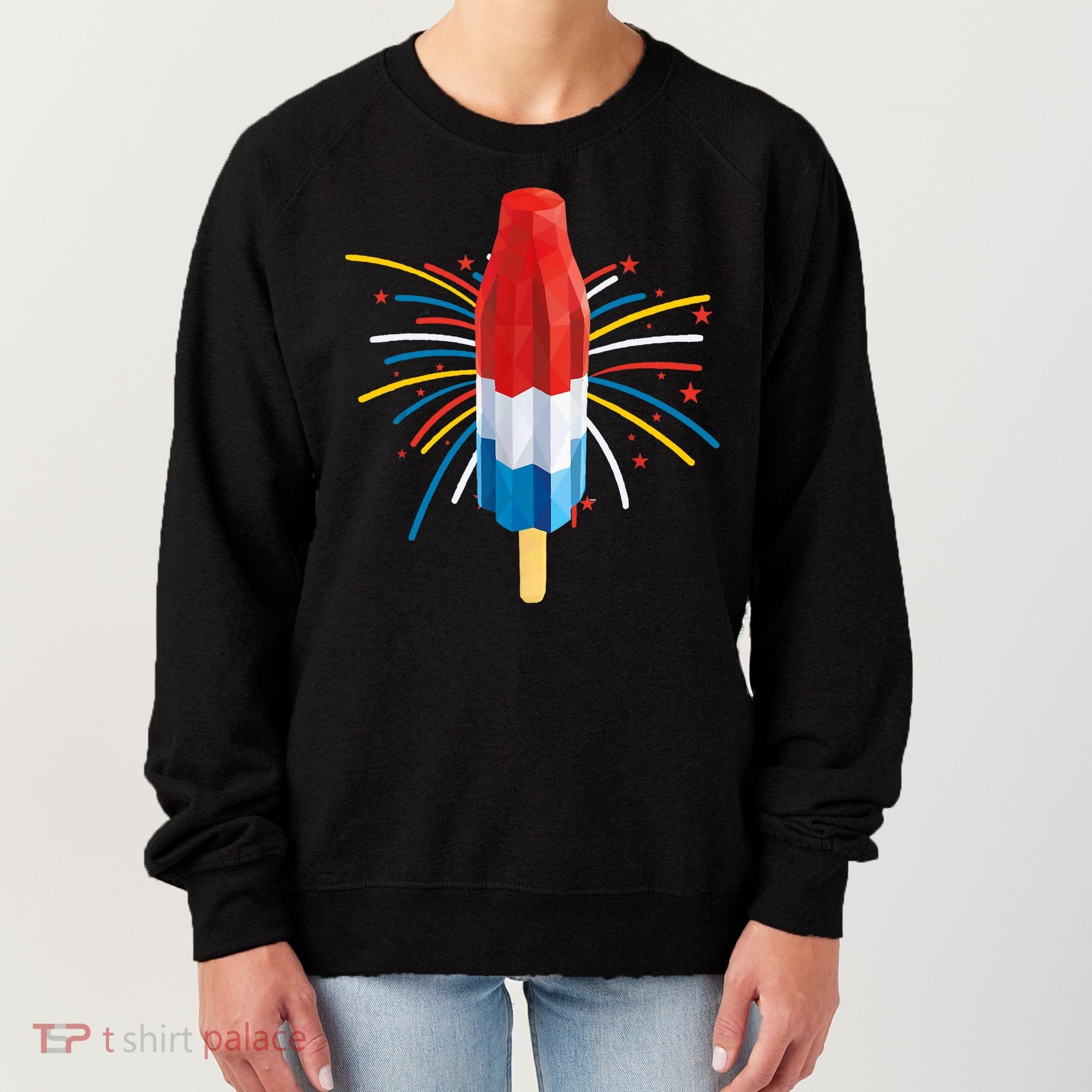 Fourth Of July Fireworks Popsicle Lover Unique Women's Sweatshirt