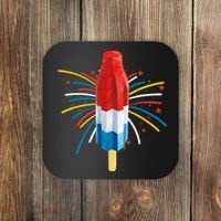Fourth Of July Fireworks Popsicle Lover Unique Coaster thumb 0
