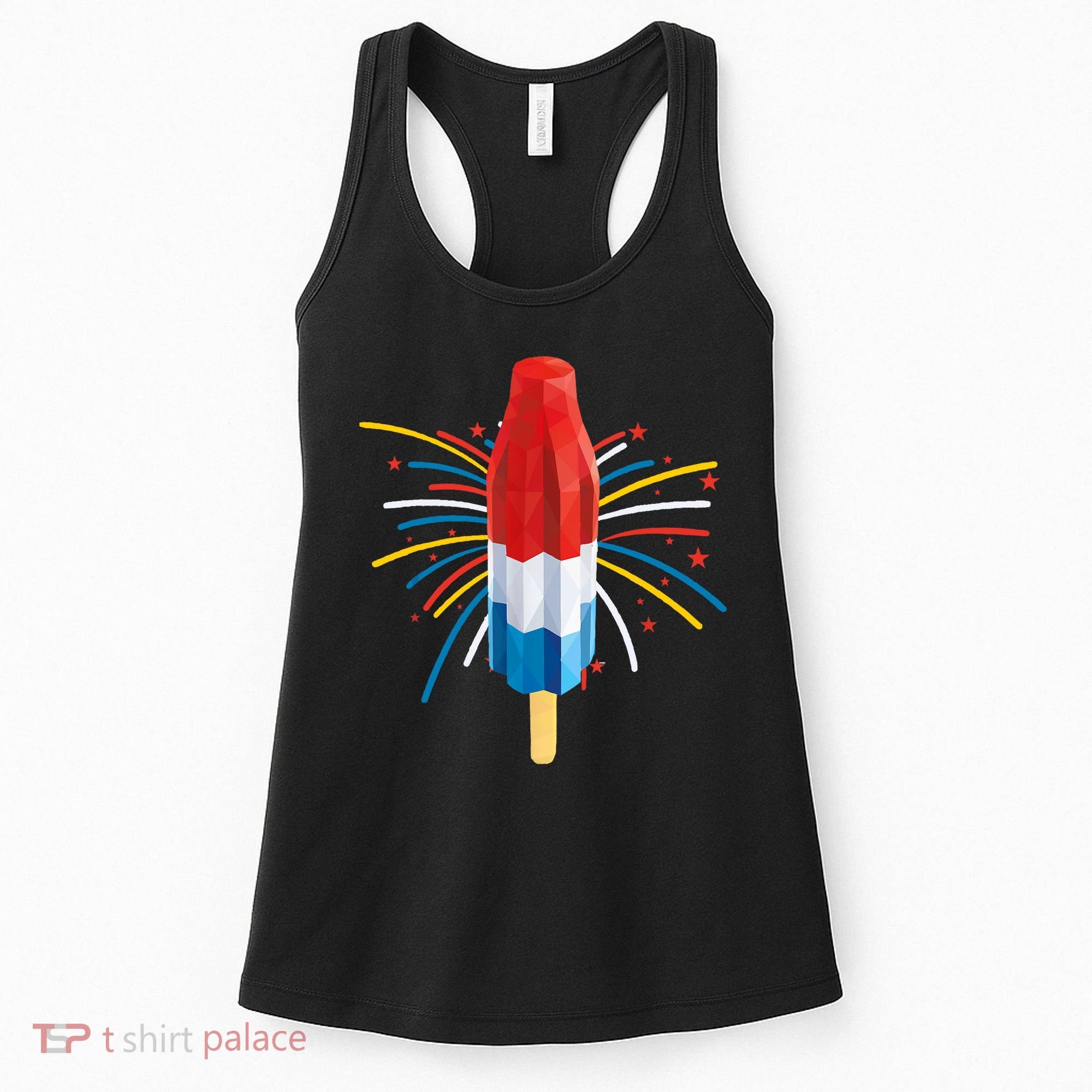 Fourth Of July Fireworks Popsicle Lover Unique Women's Tank Top