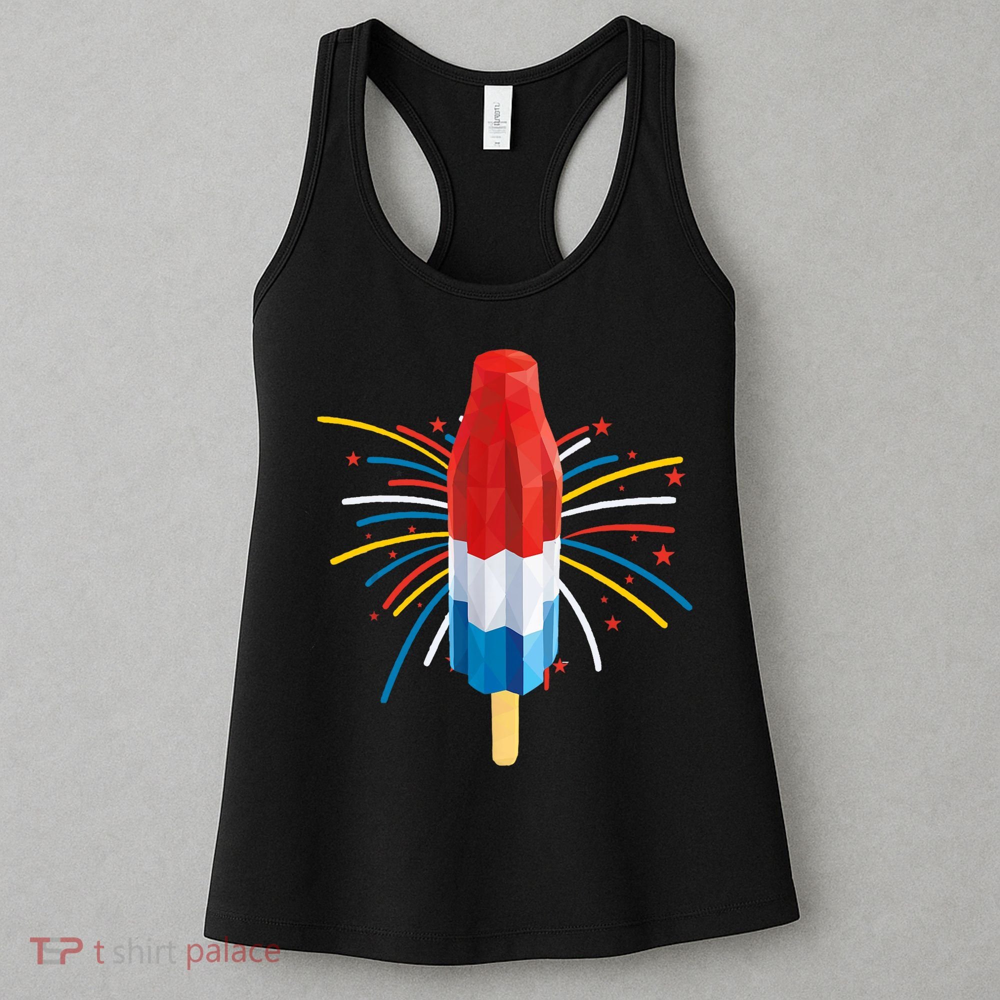 Fourth Of July Fireworks Popsicle Lover Unique Women's Tank Top