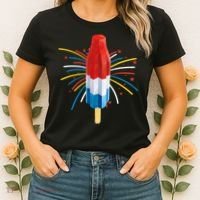 Fourth Of July Fireworks Popsicle Lover Unique Women's T-Shirt thumb 2