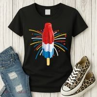 Fourth Of July Fireworks Popsicle Lover Unique Women's T-Shirt thumb 3