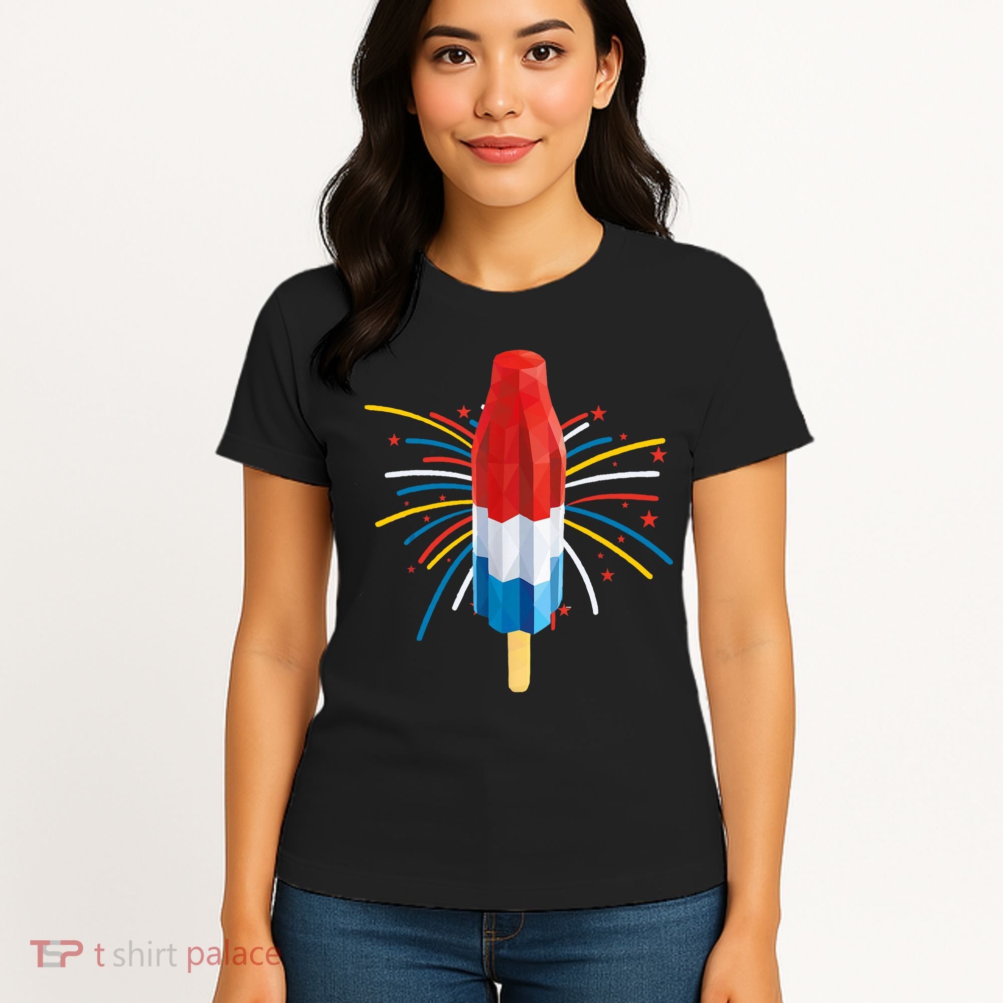 Fourth Of July Fireworks Popsicle Lover Unique Women's T-Shirt