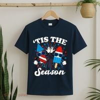 Fourth Of July Red White And Blue Tis The Season Fireworks And Popsicles T-Shirt thumb 2