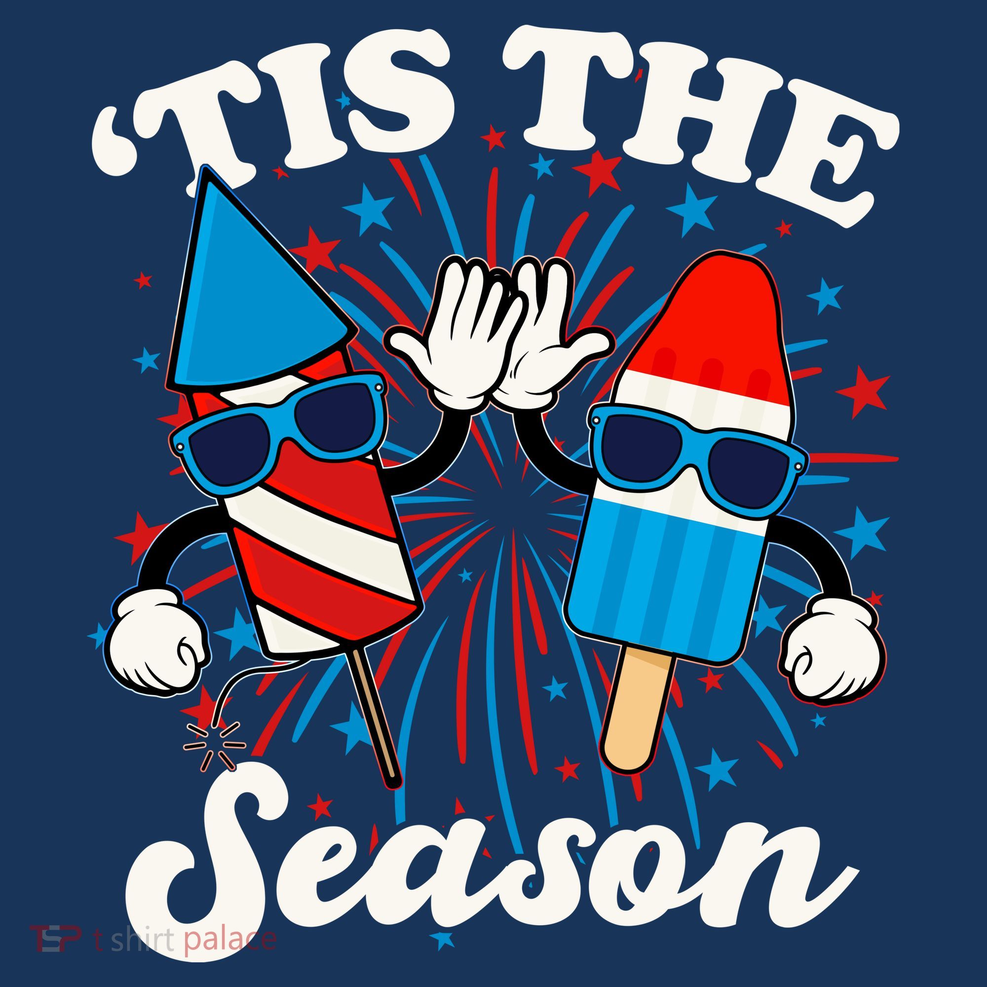 Fourth Of July Red White And Blue Tis The Season Fireworks And Popsicles Mousepad