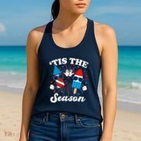 Fourth Of July Red White And Blue Tis The Season Fireworks And Popsicles Women's Tank Top thumb 2