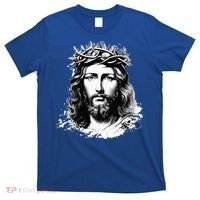 Face Of Jesus Christ Crown Of Thorns Catholic Faith T-Shirt thumb 0