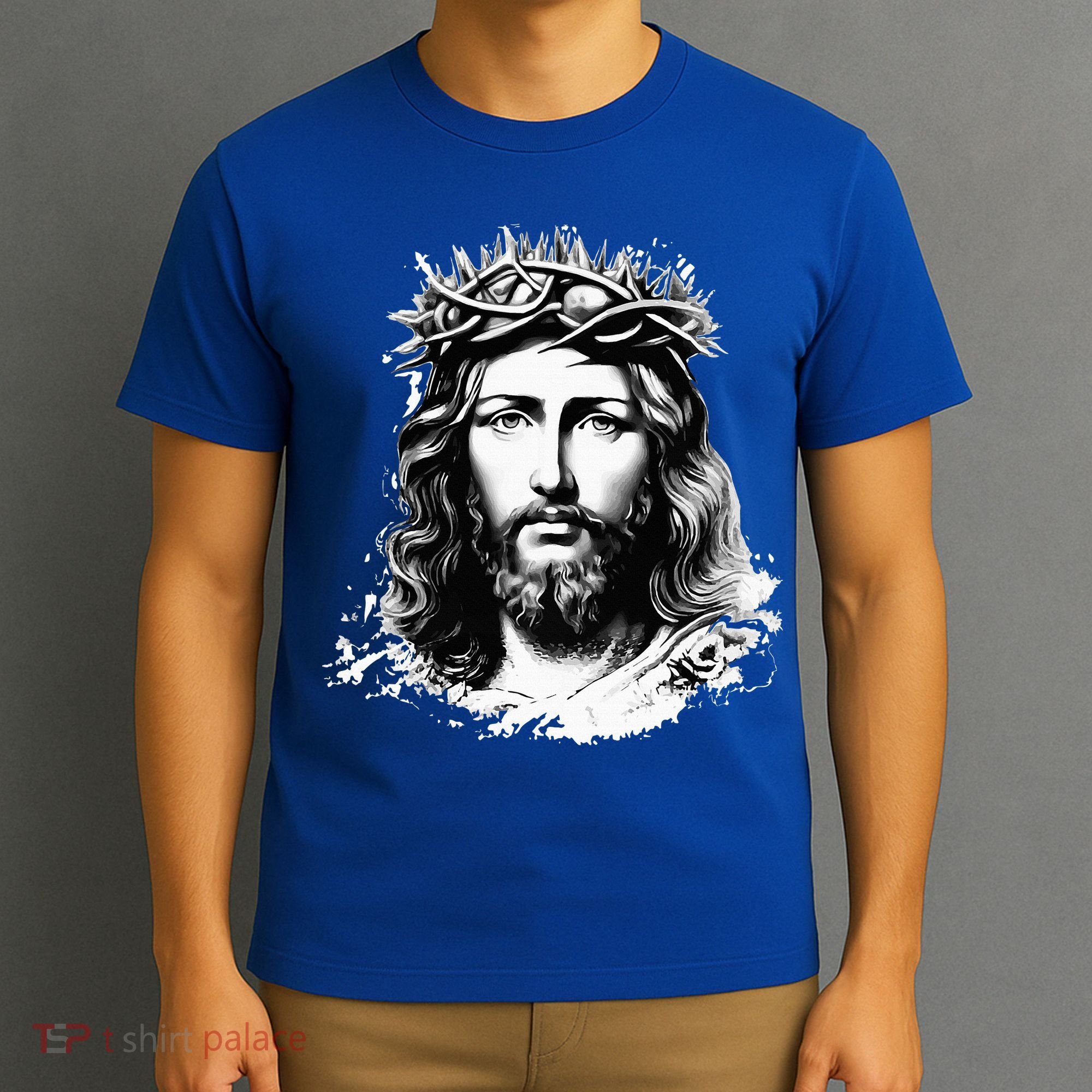 Face Of Jesus Christ Crown Of Thorns Catholic Faith T-Shirt