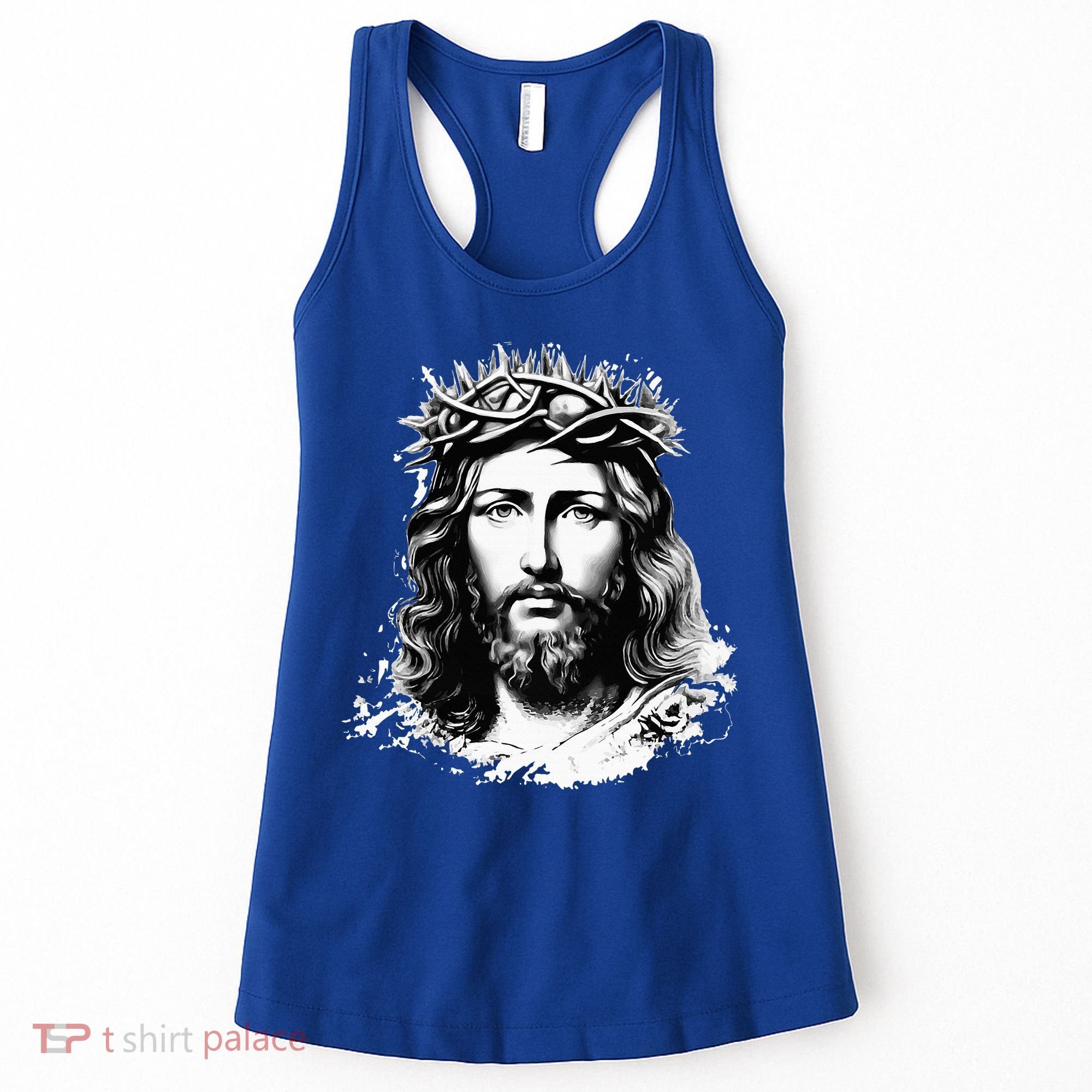 Face Of Jesus Christ Crown Of Thorns Catholic Faith Women's Tank Top