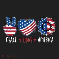 Fourth Of July Peace Love America Beanie thumb 2