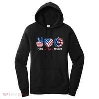 Fourth Of July Peace Love America Women's Hoodie thumb 0