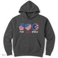 Fourth Of July Peace Love America Hoodie thumb 0