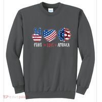 Fourth Of July Peace Love America Sweatshirt thumb 0