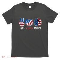 Fourth Of July Peace Love America T-Shirt thumb 0